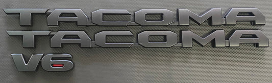 Tacoma Emblem Letters Black Matte (not for Overlay)