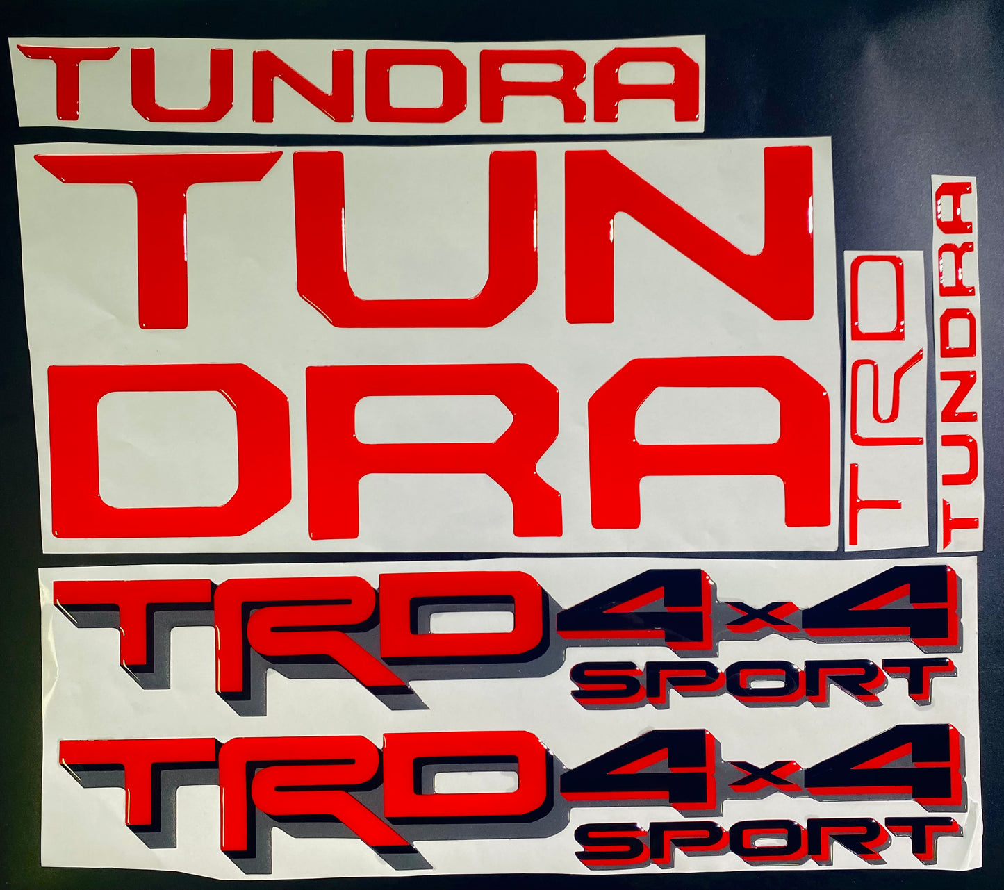 Tundra 2022 Gel Sticker for Tailgate Insert Letters