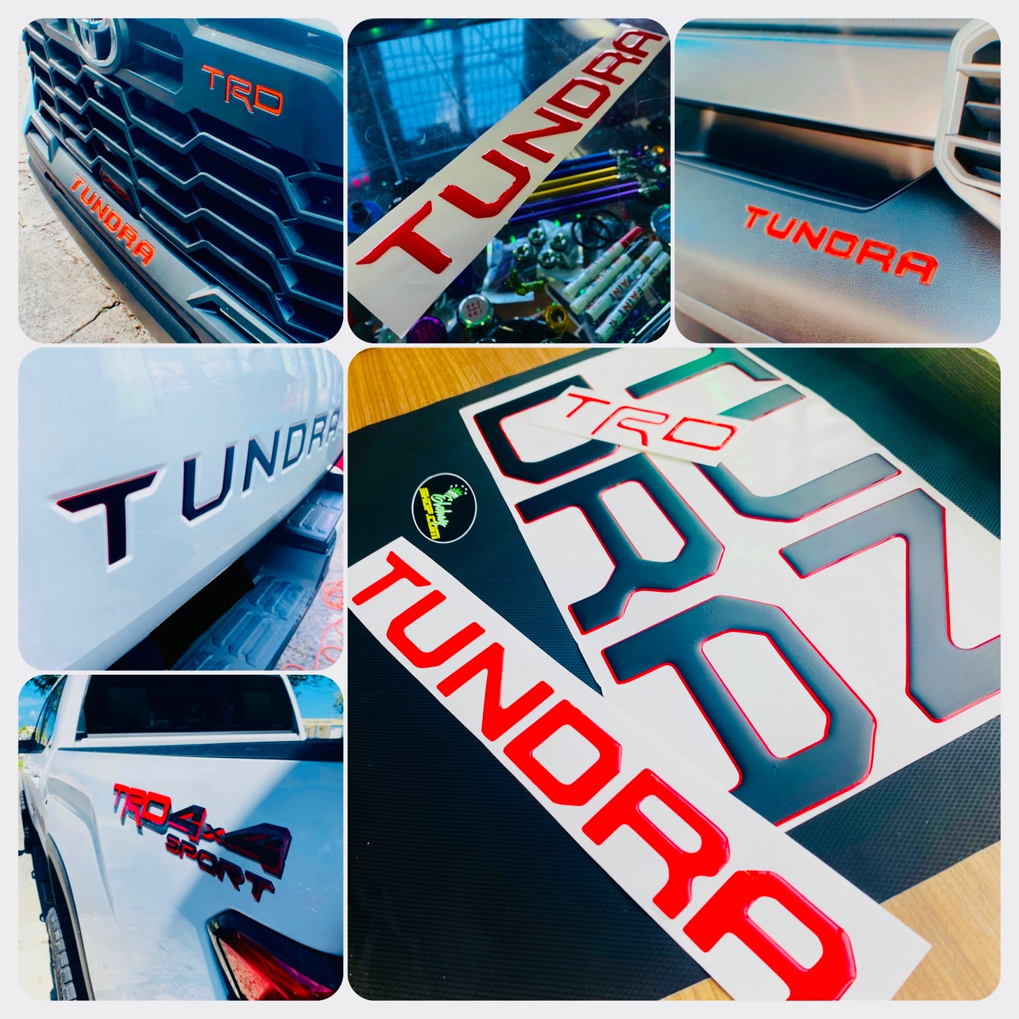 Tundra 2022 Gel Sticker for Tailgate Insert Letters
