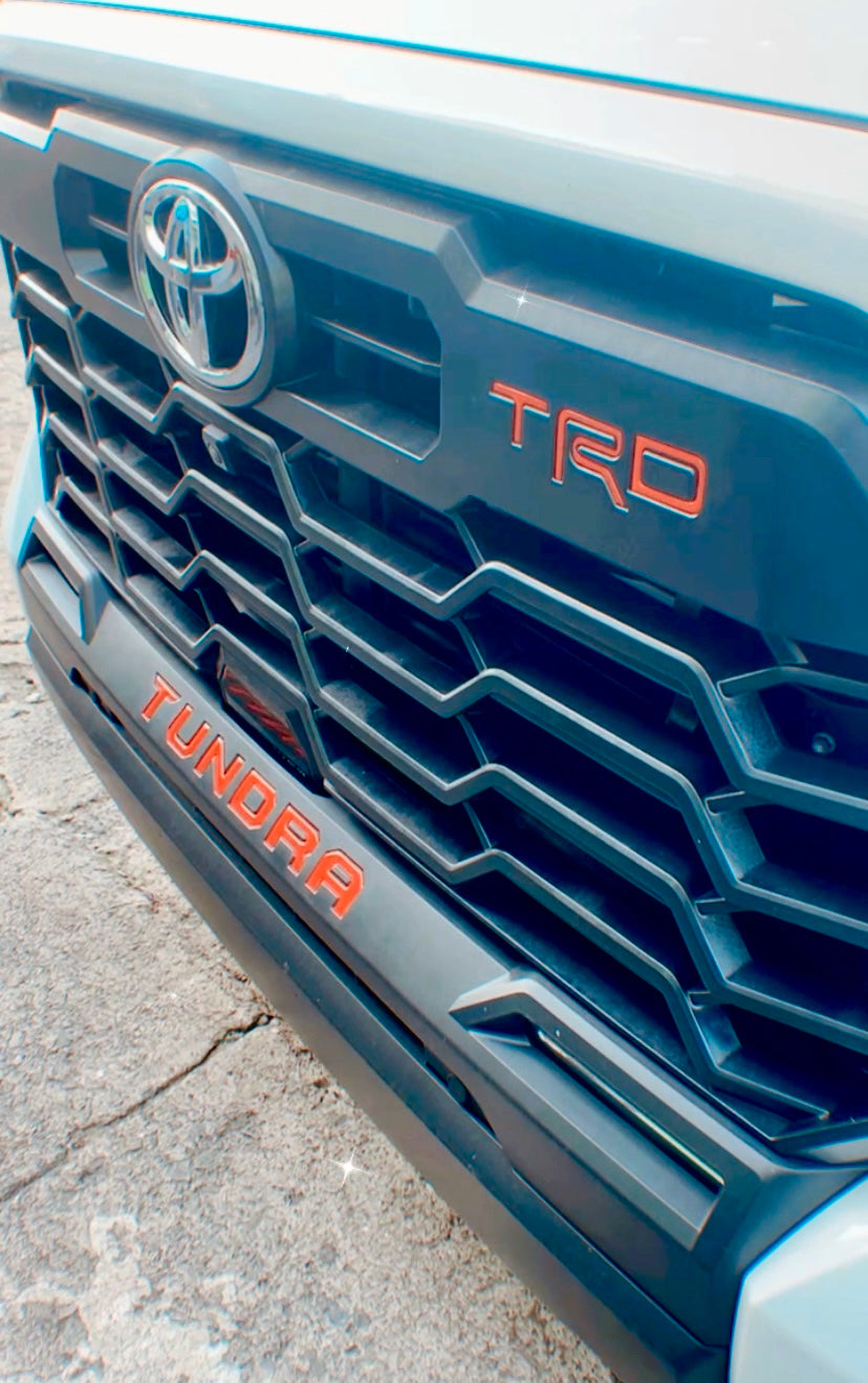 Tundra 2022 Gel Sticker for Tailgate Insert Letters