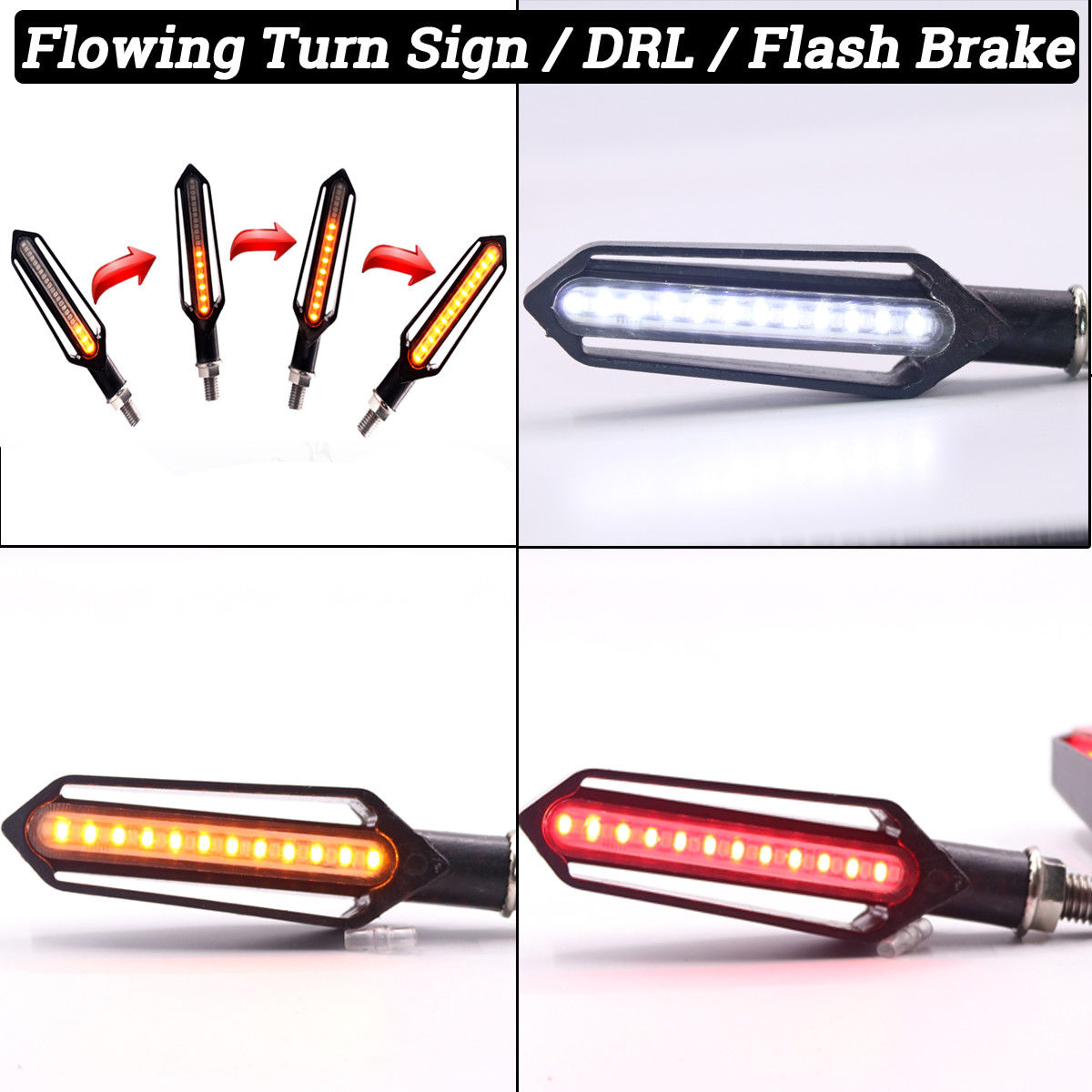 Motorcycle LED Flashing Signal/Brake/DRL