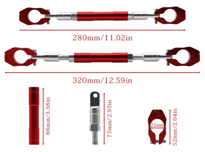 Motorcycle Adjustable Cross Bar for Steering Wheel