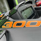 300 for Sea Doo Gel Sticker (Small) 7.25" x 1" (2 pieces)