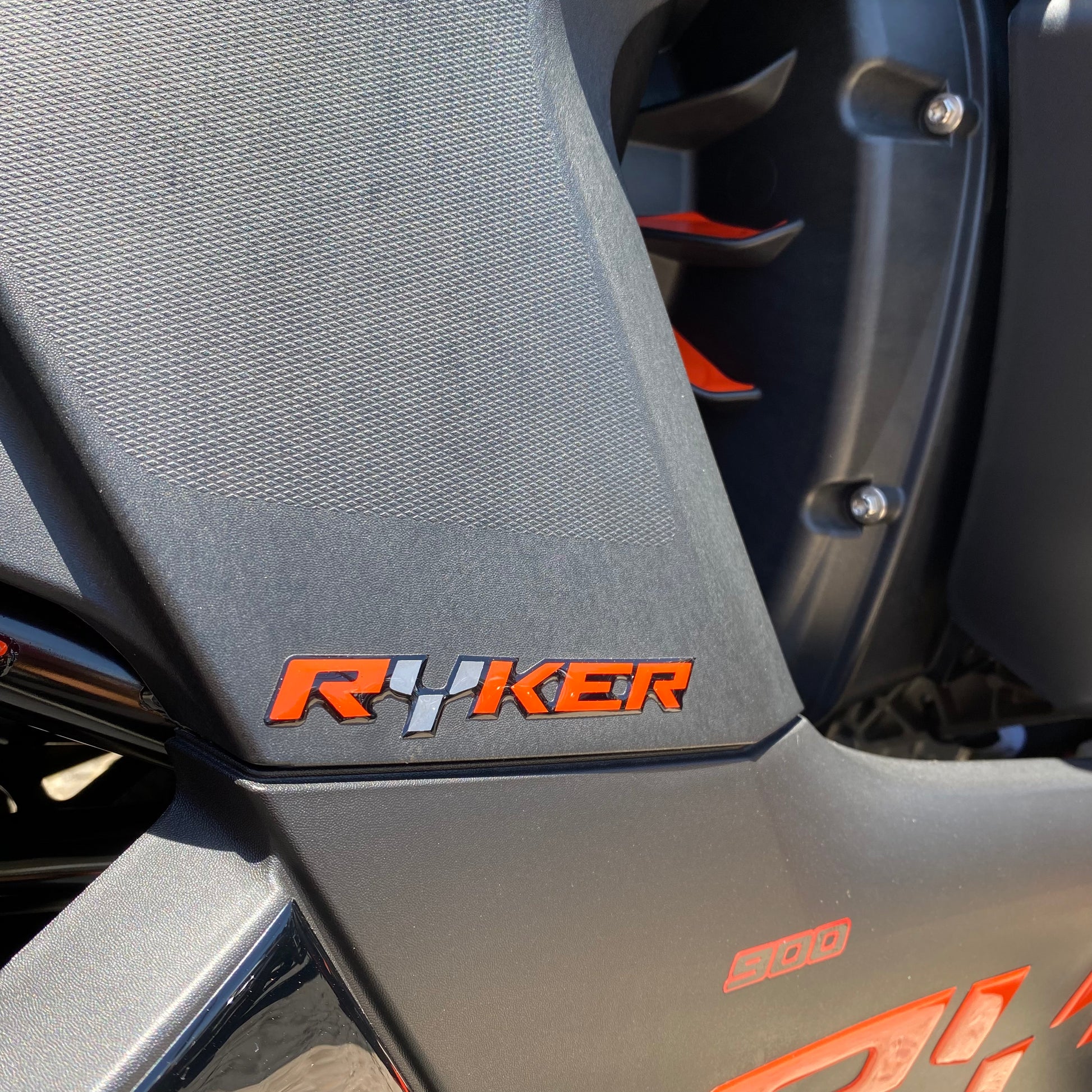 Ryker Emblems Small RYKER Letters in Gel Stickers for CAN-AM Ryker (2 Pieces) (4 1/8 ...