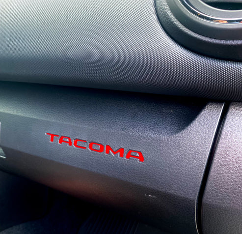 Tacoma Dash Letters Gel Sticker