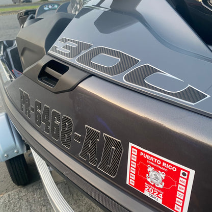 300 Sea Doo Gel Sticker (Large) 14"x2.5" (2 pcs)