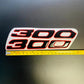 300 for Sea Doo Gel Sticker (Small) 7.25" x 1" (2 pieces)