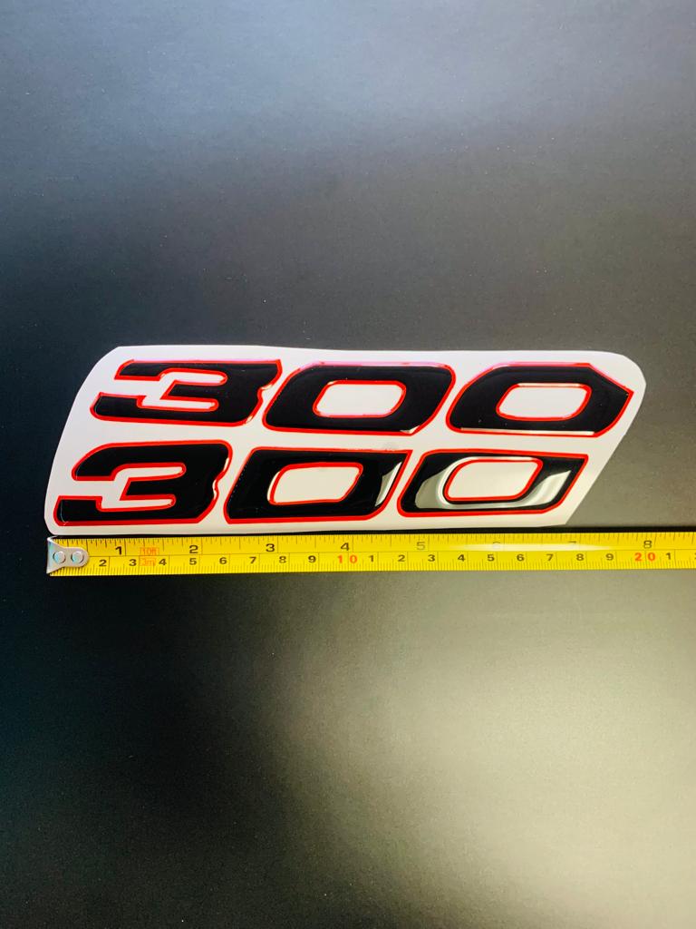 300 for Sea Doo Gel Sticker (Small) 7.25" x 1" (2 pieces)