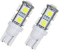 T10 W5W 9-SMD 5050 LED Interior Light Bulbs (2 pcs)