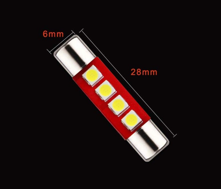 T6 28MM Dome LED Lights 4SMD 3030 (4 pcs)