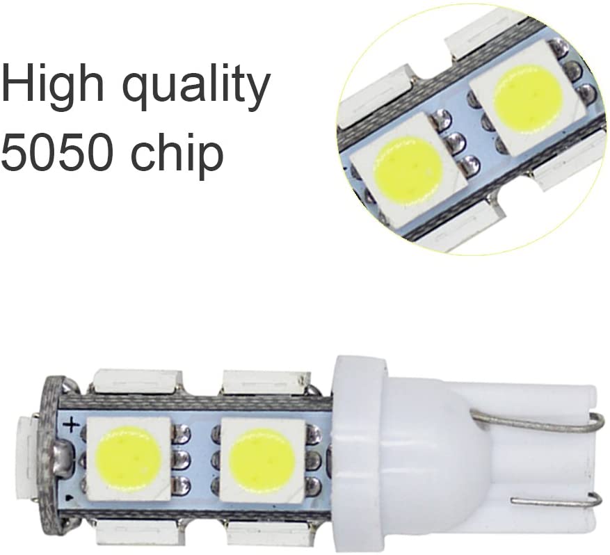 T10 W5W 9-SMD 5050 LED Interior Light Bulbs (2 pcs)