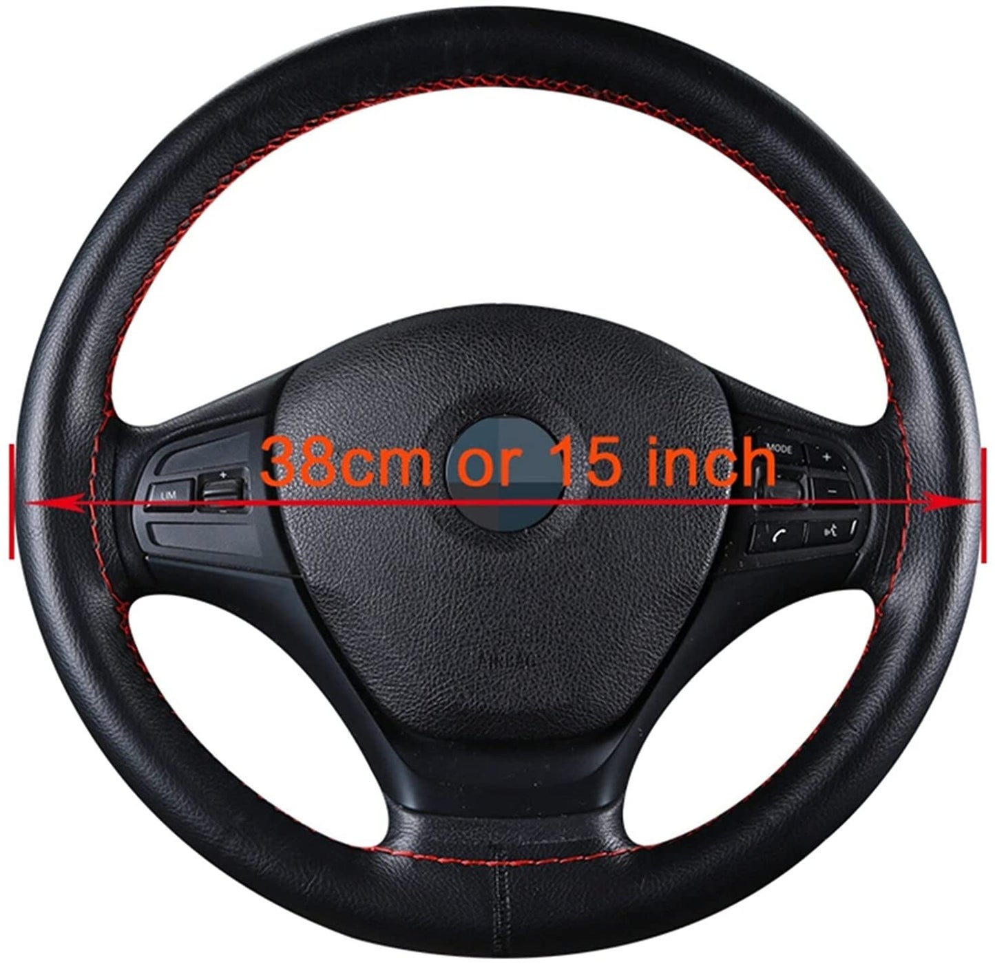 Steering Wheel "Braid-on" Flat Leather Cover