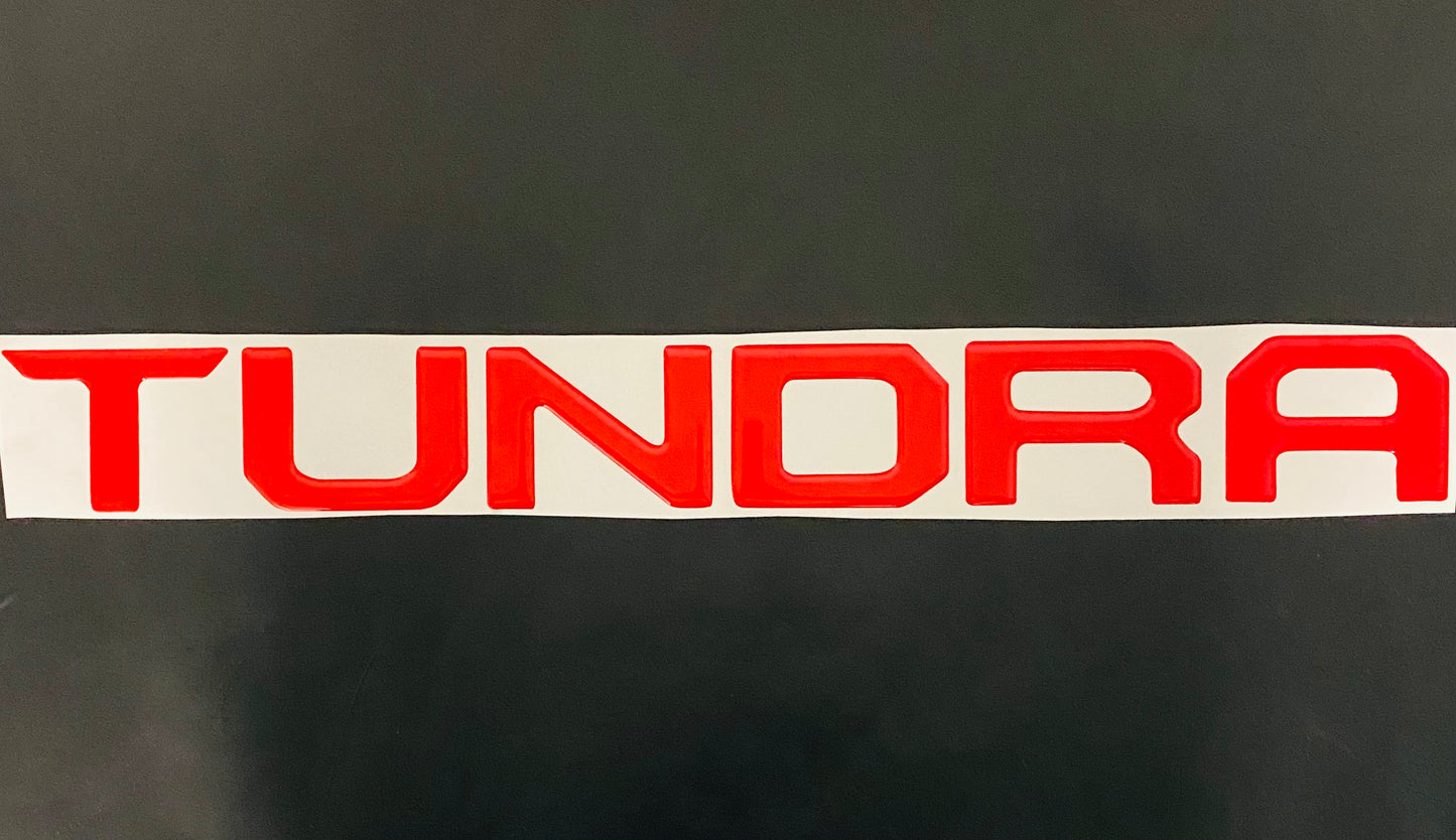 Tundra 2014-2021 Gel Sticker for Tailgate  Insert Letters