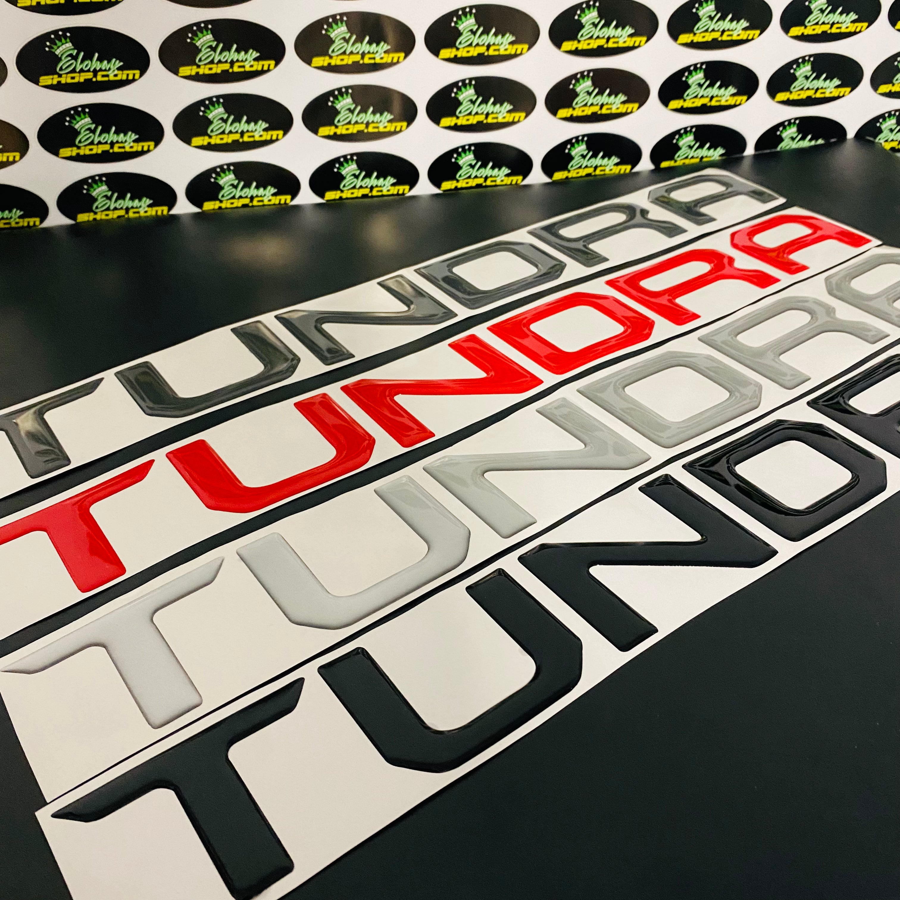 Black Tailgate Insert Letters Vinyl Decal Stickers For Toyota Tundra 2014-2021