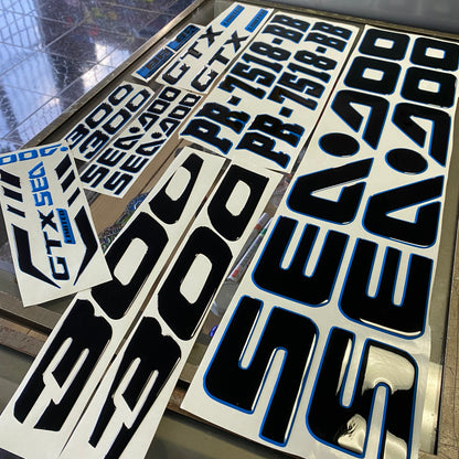 SEA DOO for the bottom of the sides Gel Graphics (2 Pieces) (31"x 3" aprox.)
