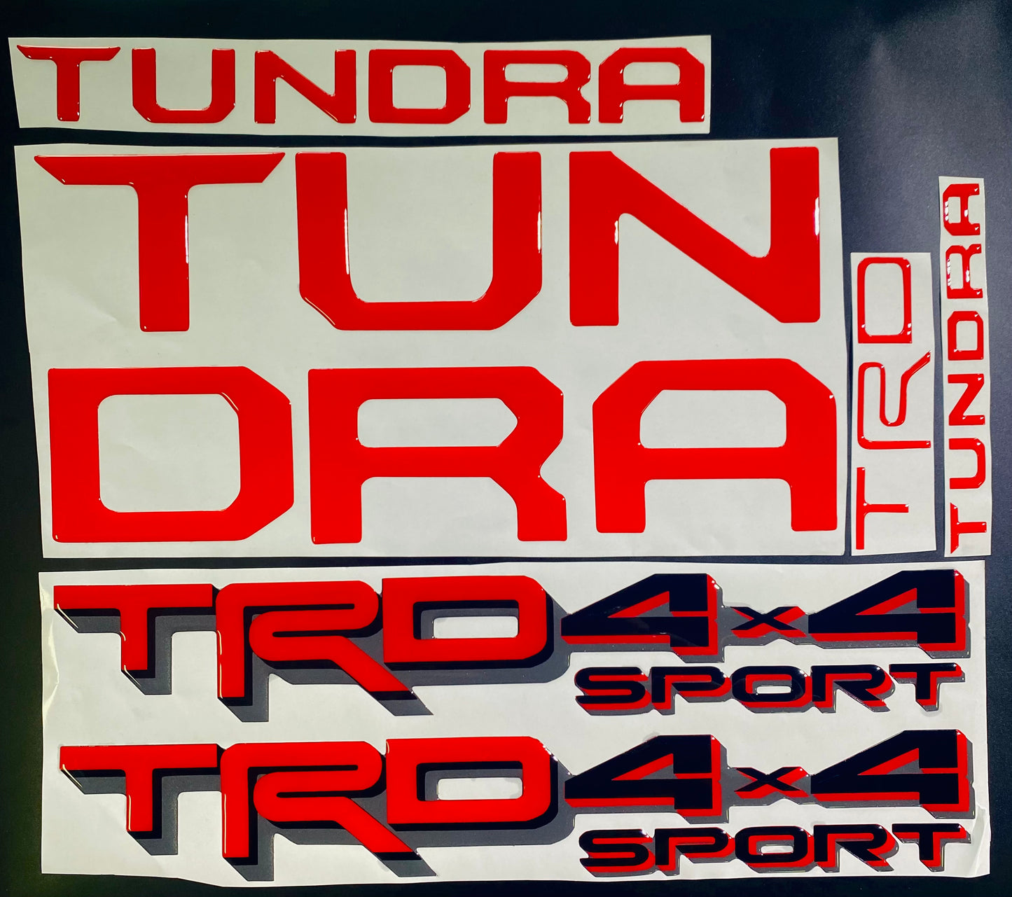 Tundra 2022 Gel Sticker for Tailgate  Insert Letters