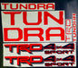 Tundra 2022 Gel Sticker for Tailgate  Insert Letters