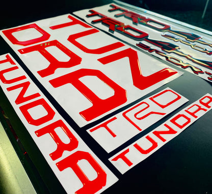 Tundra 2022 Gel Sticker for Tailgate  Insert Letters