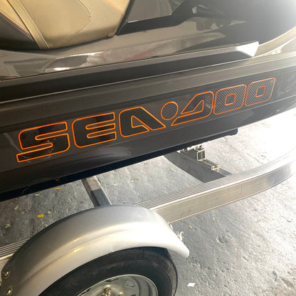 SEA DOO for the bottom of the sides Gel Graphics (2 Pieces) (31"x 3" aprox.)