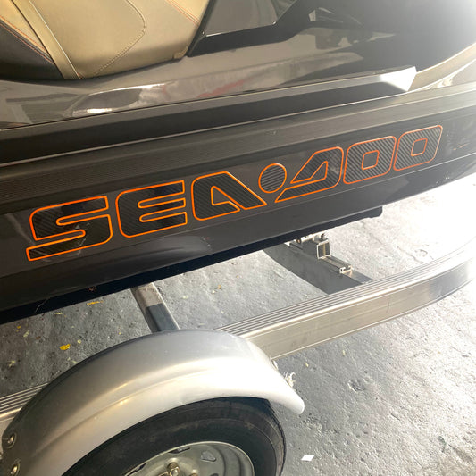 SEA DOO for the bottom of the sides Gel Graphics (2 Pieces) (31"x 3" aprox.)