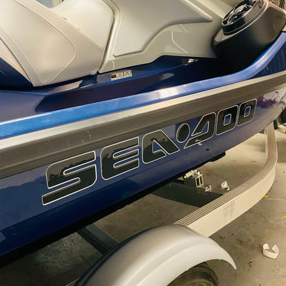 SEA DOO for the bottom of the sides Gel Graphics (2 Pieces) (31"x 3" aprox.)