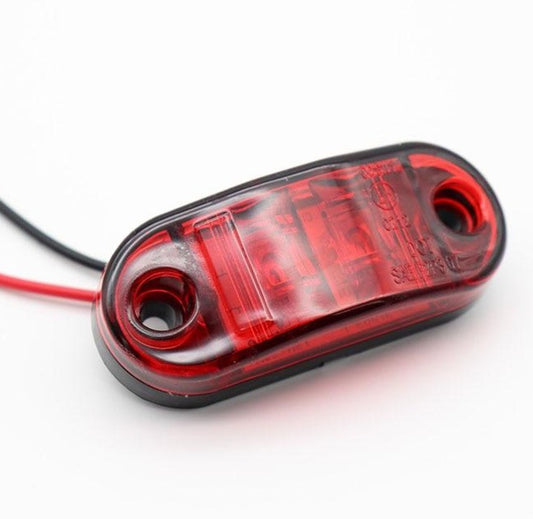 LED Side Marker Indicator Red Lamp for Trailers (2 pcs)