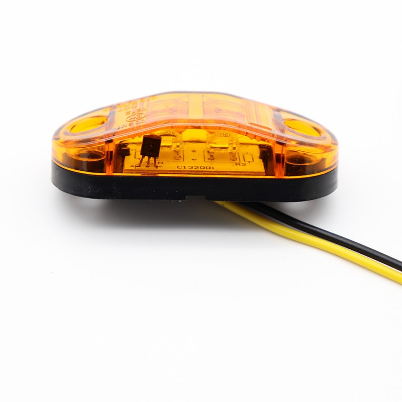 LED Side Marker Indicator Amber Lamp for Trailers (2 pcs)