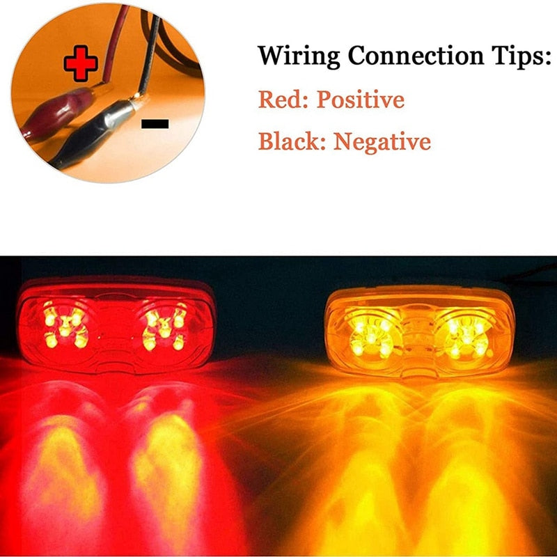 Truck Side Marker Lights Double Bullseye (2 pcs)