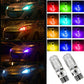 T10 5050 Multicolor Remote Control Car LED Bulb 6Smd