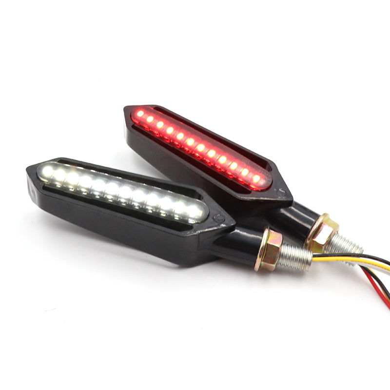 Meihuida 2 LED Night Signal Lights Shark Style Light Motorcycle