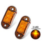 LED Side Marker Indicator Amber Lamp for Trailers (2 pcs)