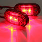 LED Side Marker Indicator Red Lamp for Trailers (2 pcs)