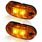 LED Side Marker Indicator Amber Lamp for Trailers (2 pcs)